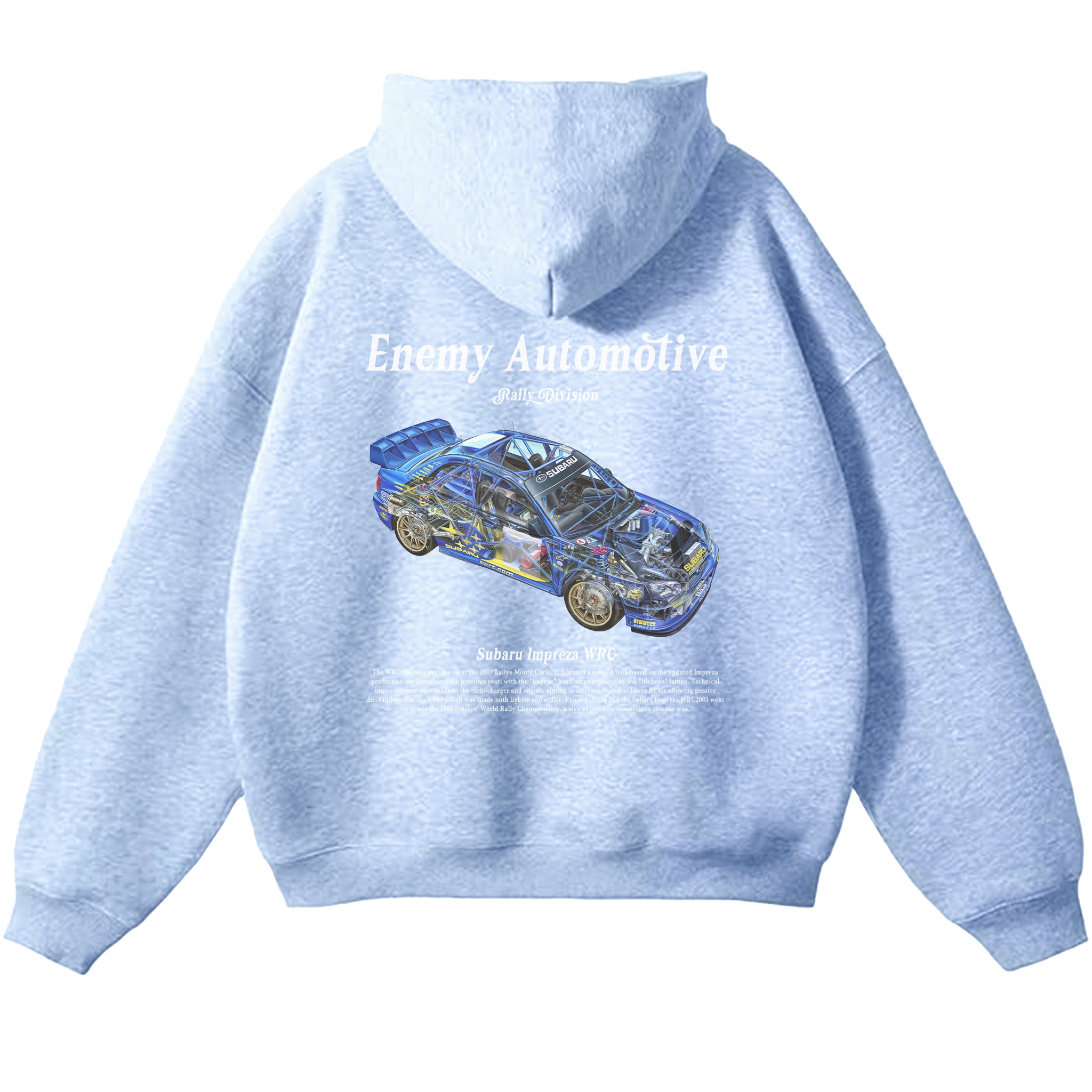Subaru WRC XRay Hoodie (Sky Blue) – Apparel By Enemy