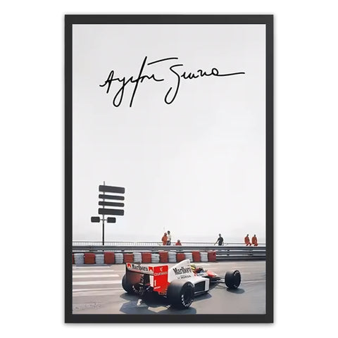 Ayrton Senna Signature F1 Poster V2