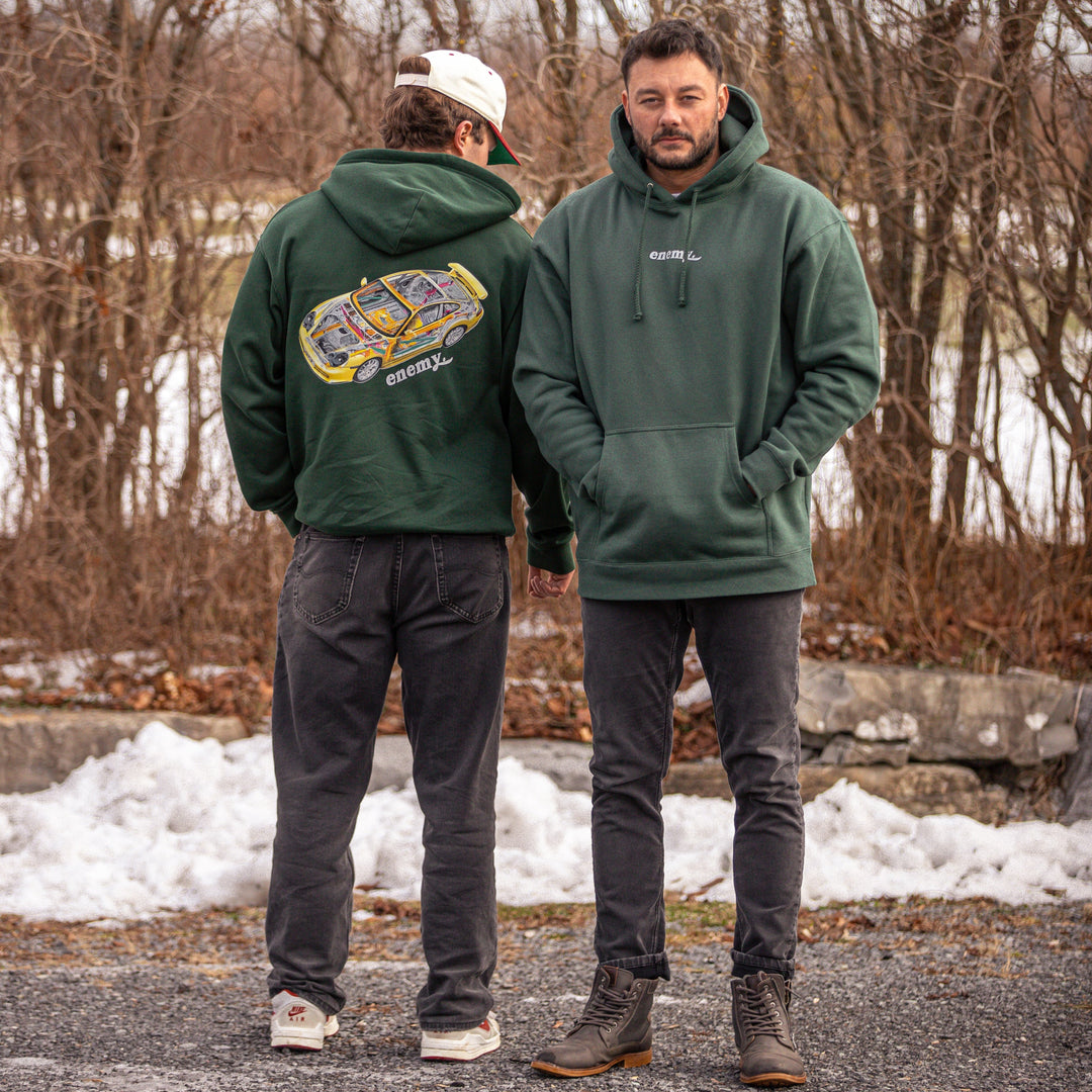 Porsche 911 XRay Hoodie (Forest Green)