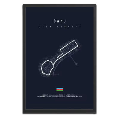 Baku Grand Prix F1 Track Poster