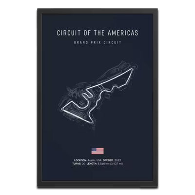 Circuit Of The Americas Grand Prix F1 Track Poster