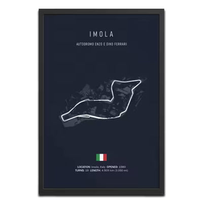 Imola Grand Prix F1 Track Poster