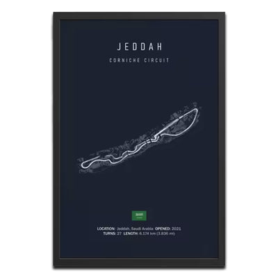 Jeddah Grand Prix F1 Track Poster