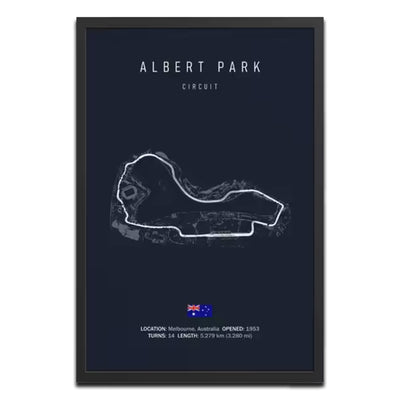 Melbourne Grand Prix F1 Track Poster