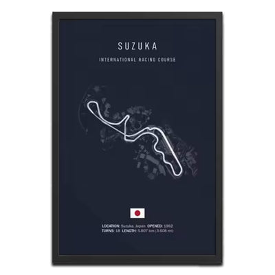 Suzuka Grand Prix F1 Track Poster