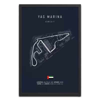 Yas Marina Grand Prix F1 Track Poster