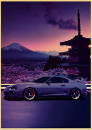 Retro Toyota Supra JDM Car Poster - Apparel By Enemy