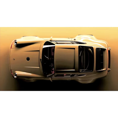 Golden Porsche 911 Widebody Canvas Wall Art