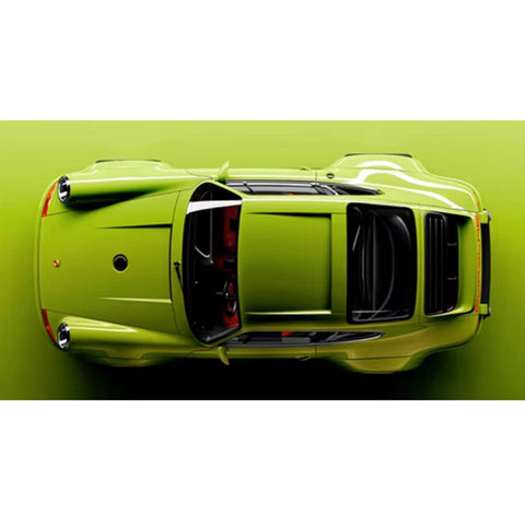 Lime Porsche 911 Widebody Canvas Wall Art