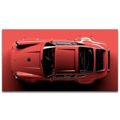 Red Porsche 911 Widebody Canvas Wall Art