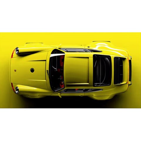 Yellow Porsche 911 Widebody Canvas Wall Art