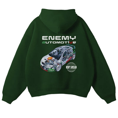 Skoda Rally XRay Hoodie (Forest Green)