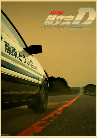 Initial D Toyota AE86 Roadside Car Poster - Apparel By Enemy