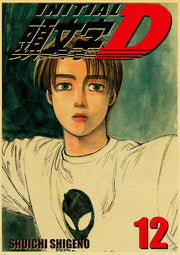 Initial D Anime Takumi Fujiwara Car Poster - Apparel By Enemy