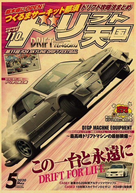 Nissan Skyline R34 Vintage JDM Poster V2 - Apparel By Enemy